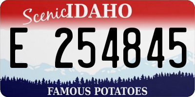 ID license plate E254845