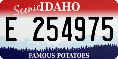 ID license plate E254975