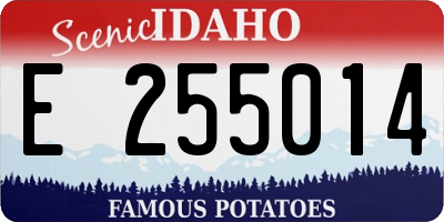ID license plate E255014