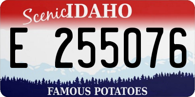 ID license plate E255076
