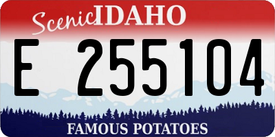 ID license plate E255104
