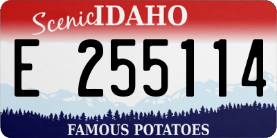 ID license plate E255114
