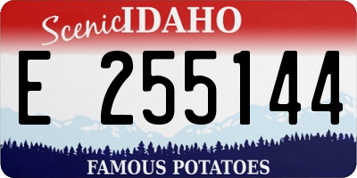 ID license plate E255144