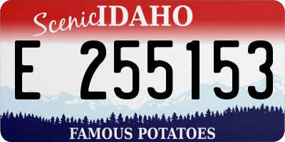 ID license plate E255153