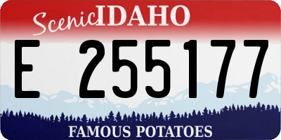 ID license plate E255177