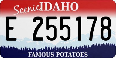 ID license plate E255178