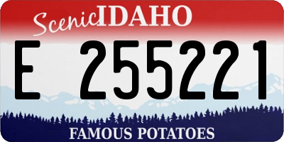 ID license plate E255221