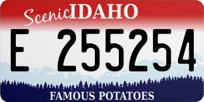 ID license plate E255254