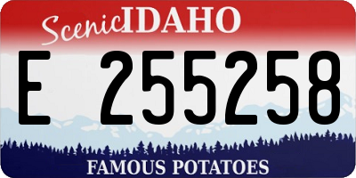 ID license plate E255258