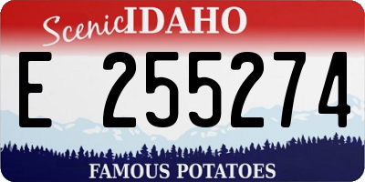 ID license plate E255274