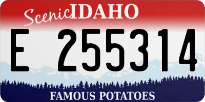 ID license plate E255314