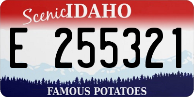 ID license plate E255321