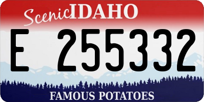 ID license plate E255332