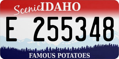 ID license plate E255348