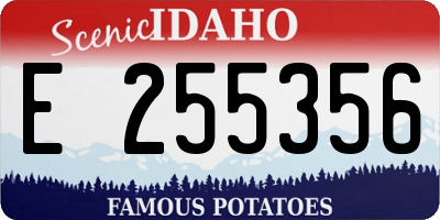 ID license plate E255356