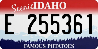 ID license plate E255361