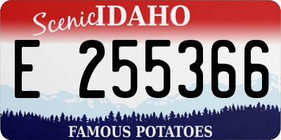 ID license plate E255366