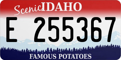 ID license plate E255367