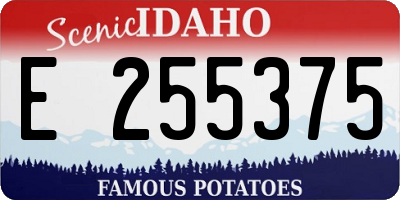 ID license plate E255375