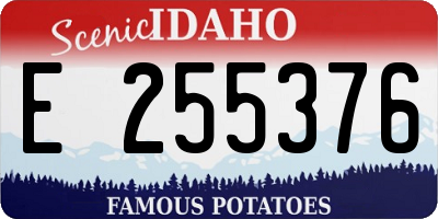 ID license plate E255376