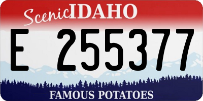 ID license plate E255377