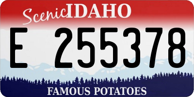ID license plate E255378
