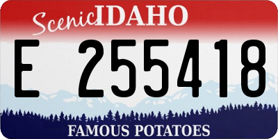 ID license plate E255418