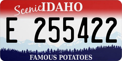 ID license plate E255422