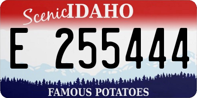 ID license plate E255444