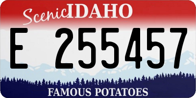 ID license plate E255457