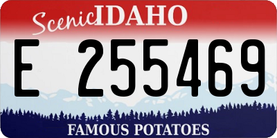 ID license plate E255469