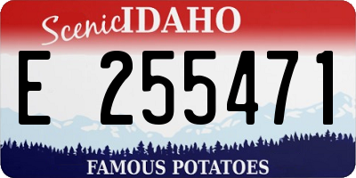 ID license plate E255471