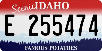 ID license plate E255474