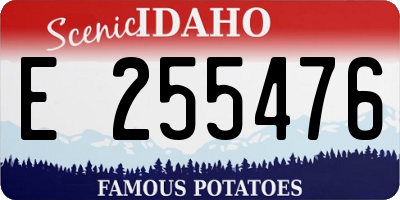 ID license plate E255476
