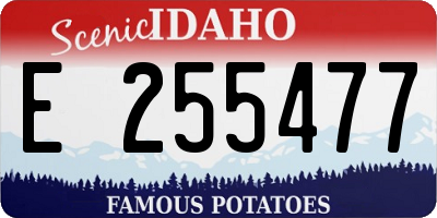 ID license plate E255477