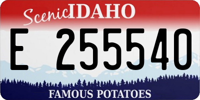 ID license plate E255540