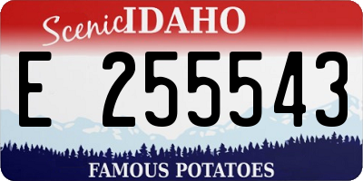 ID license plate E255543