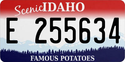 ID license plate E255634