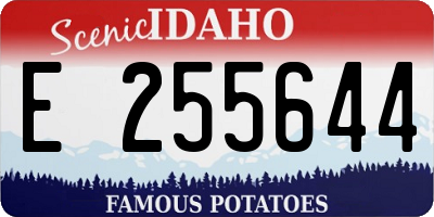 ID license plate E255644