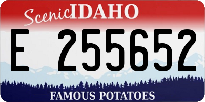 ID license plate E255652