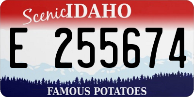 ID license plate E255674