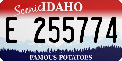 ID license plate E255774