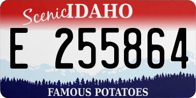 ID license plate E255864