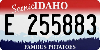ID license plate E255883