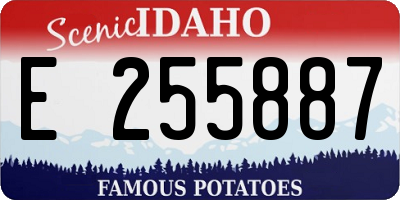 ID license plate E255887