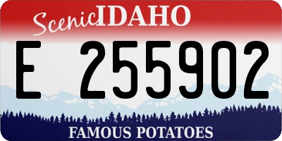 ID license plate E255902