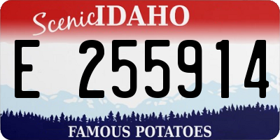 ID license plate E255914