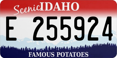 ID license plate E255924