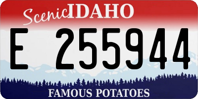 ID license plate E255944