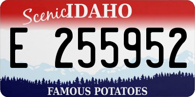 ID license plate E255952